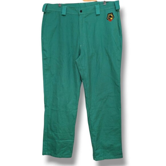 Genuine Black Stallion 40 x 32 FR work pants welding - Flame Resistant Green - Picture 1 of 5